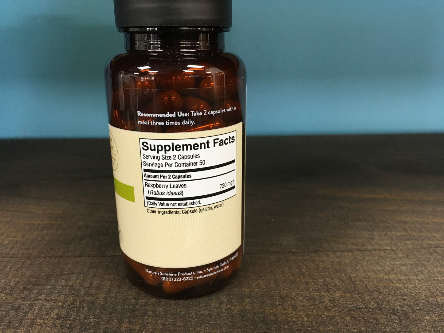 Nature Sunshine Red Raspberry 100 cap.