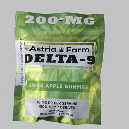 Astria farm delta 9 green apple 200mg 20ct