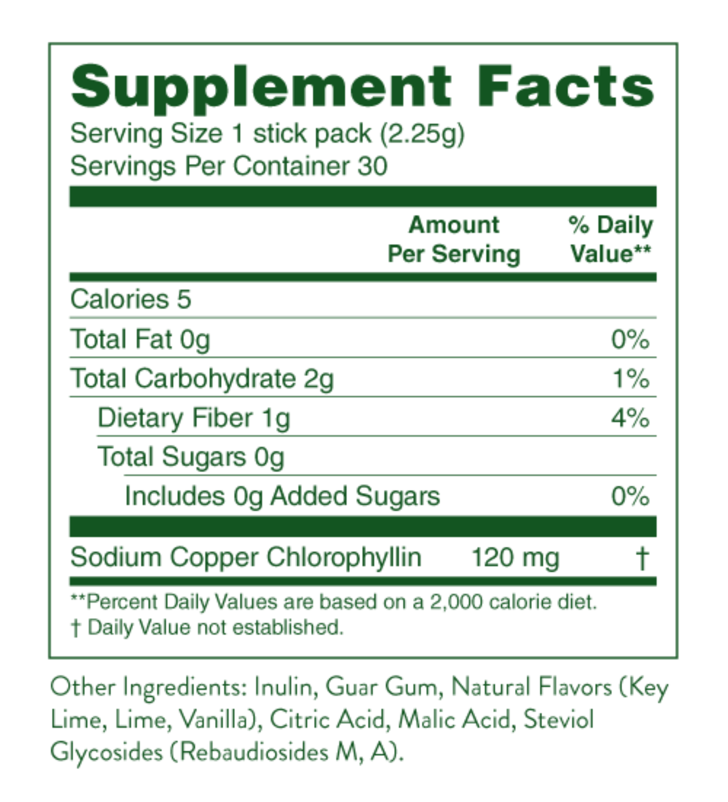 Chlorophyll Stick Packs