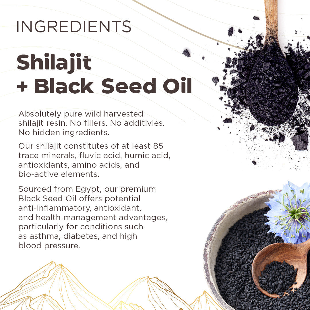 Pure Shilajit & Black Seed Oil Gummies (Only online)