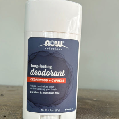 Now Long-Lasting Deodorant Stick, Cedarwood + Cypress