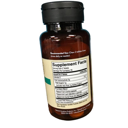 Nature Sunshine Papaya mint 70 tablets