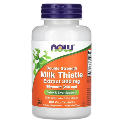 Double strength milk thistle extract 300 mg.