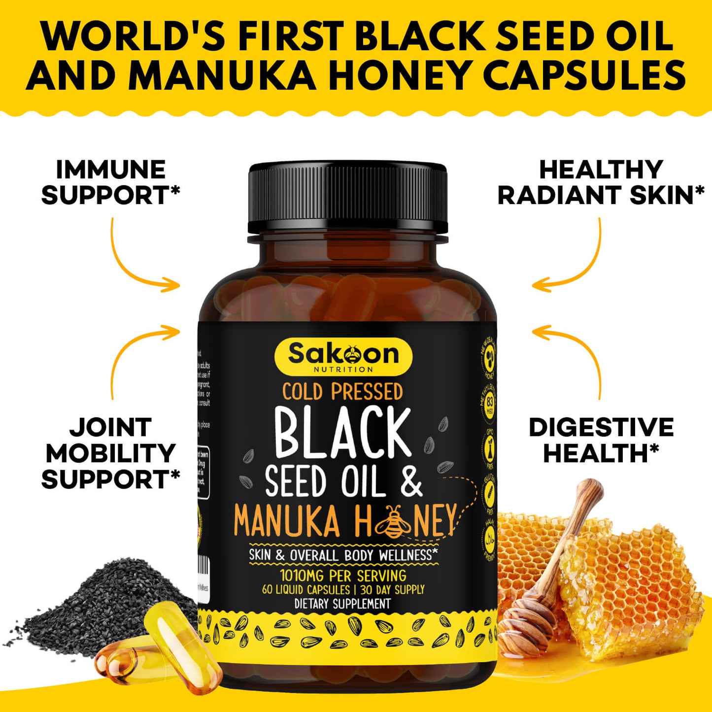 Black Seed Oil & Manuka Honey Capsules (only online)