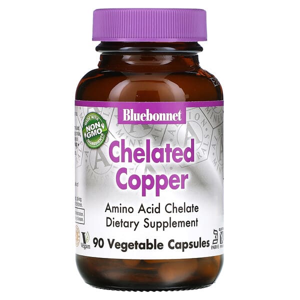 Chelated Copper, 90 Vegetable Capsules