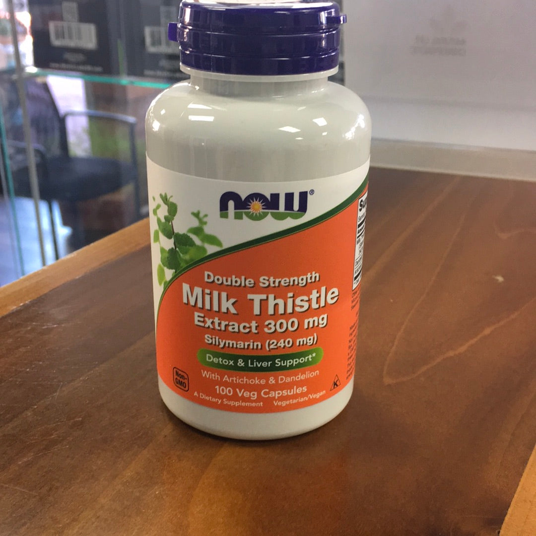 Double strength milk thistle extract 300 mg.