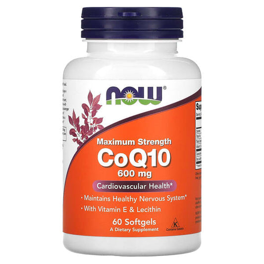 CoQ10 with Vitamin E & Lecithin, Maximum Strength, 600 mg, 60 Softgels