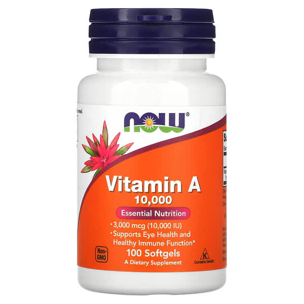 Vitamin A, 10,000 IU, 100 Softgels