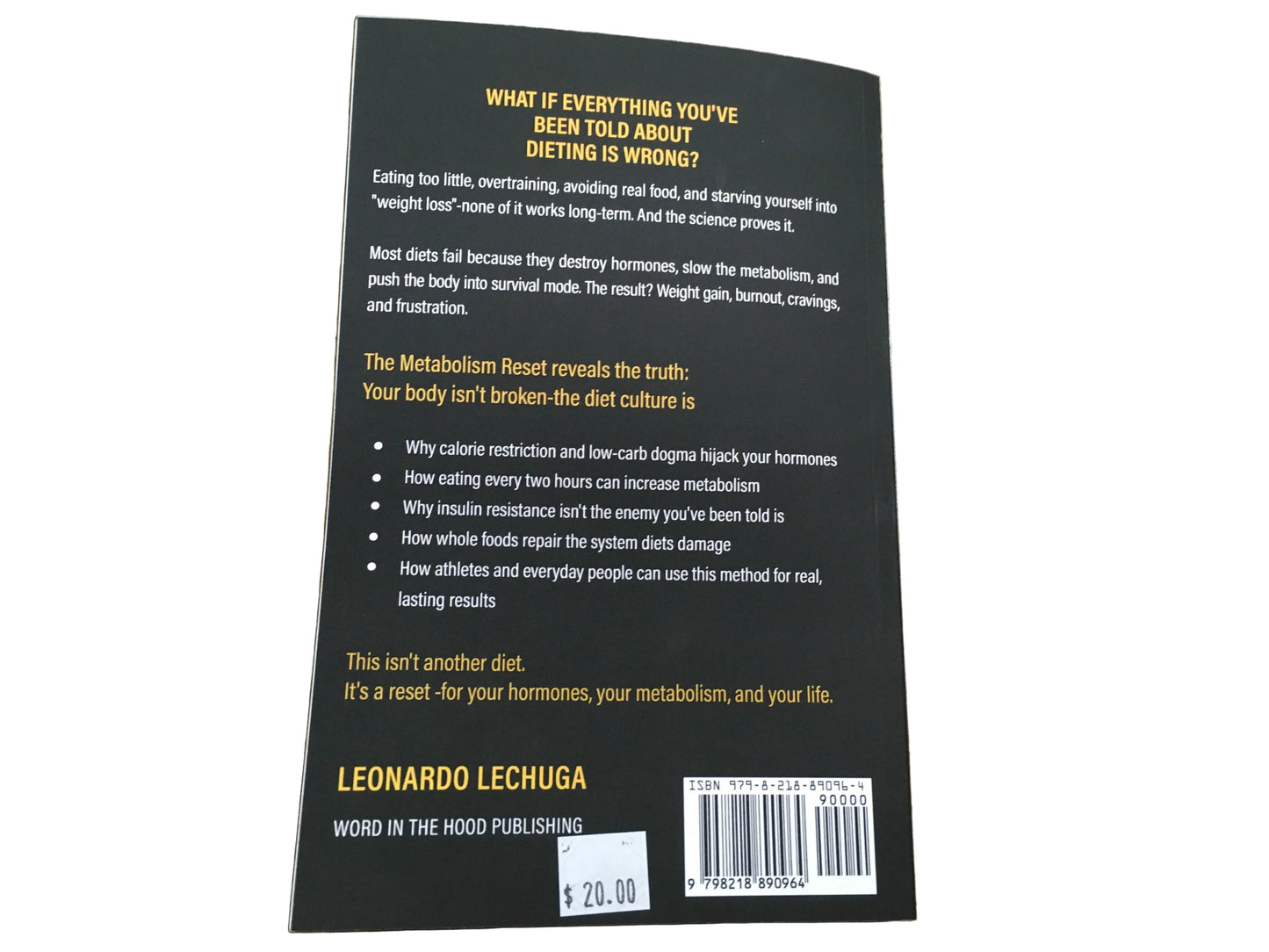 The metabolism Reset book  by Leonardo Lechuga