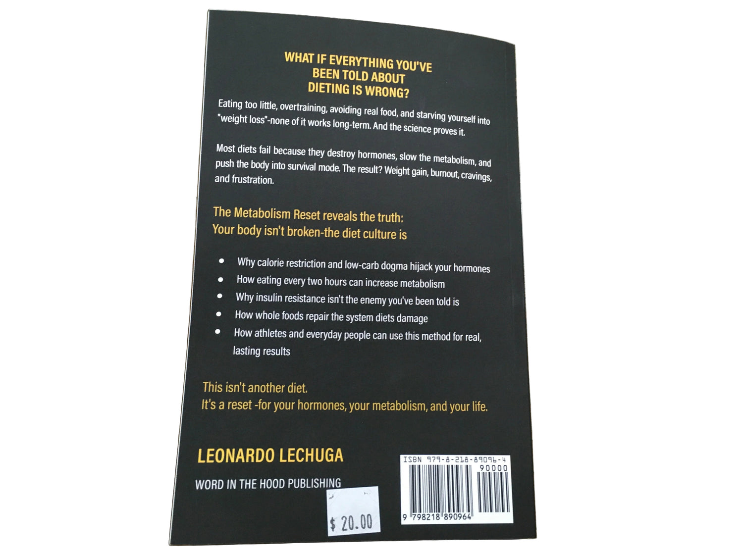 The metabolism Reset book  by Leonardo Lechuga