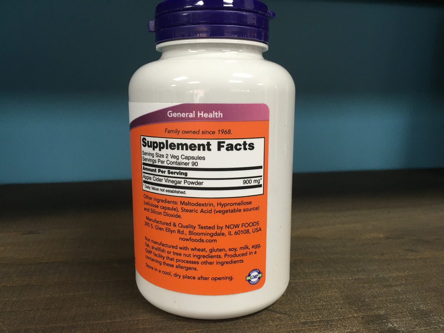 Apple cider vinegar 450 mg 180 caps