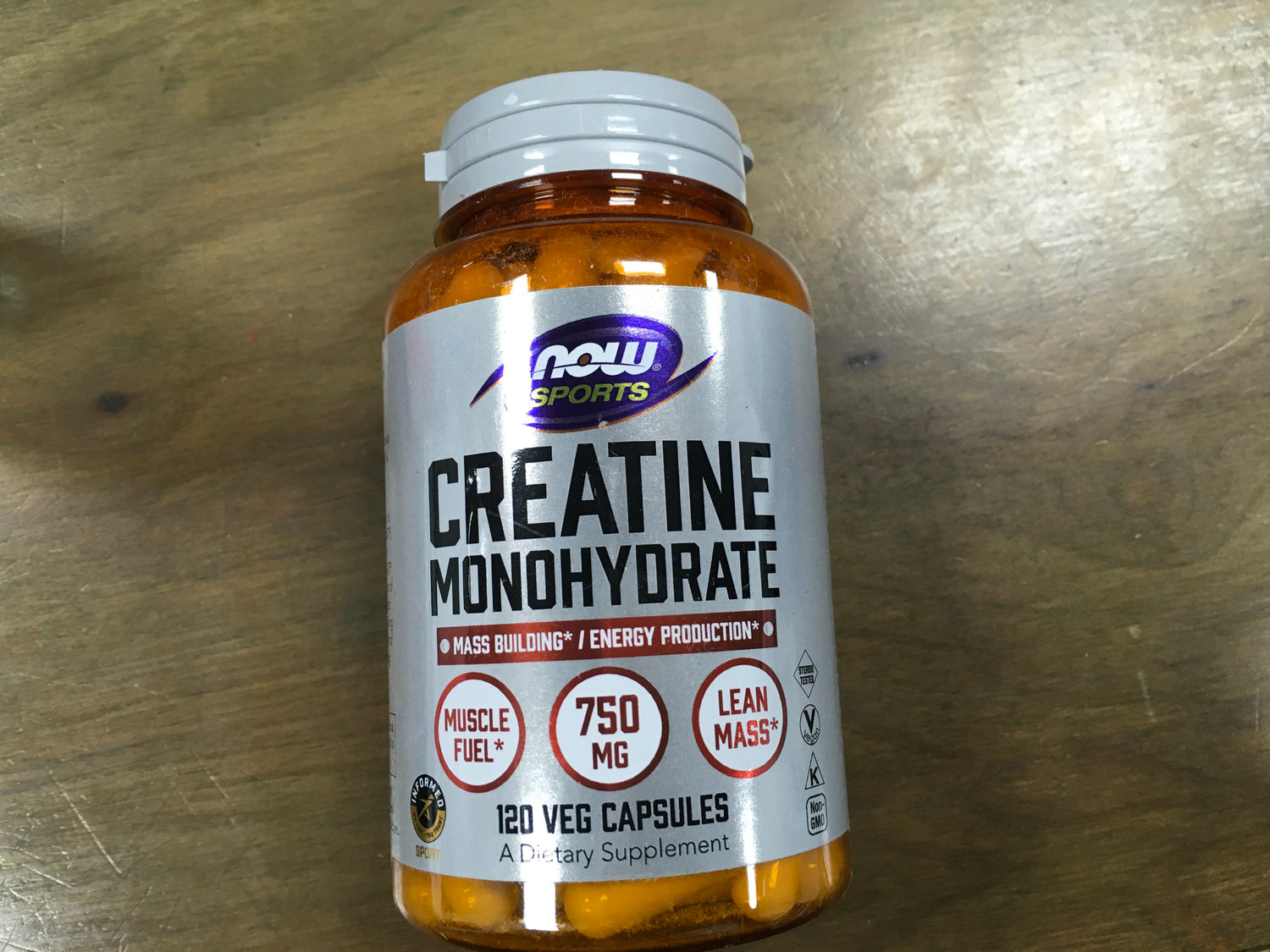 Creatine Monohydrate 750 mg 120 veg caps