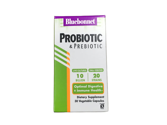 Bluebonnet Probiotic & Prebiotic 10 billion / 20 strains 30 veg caps