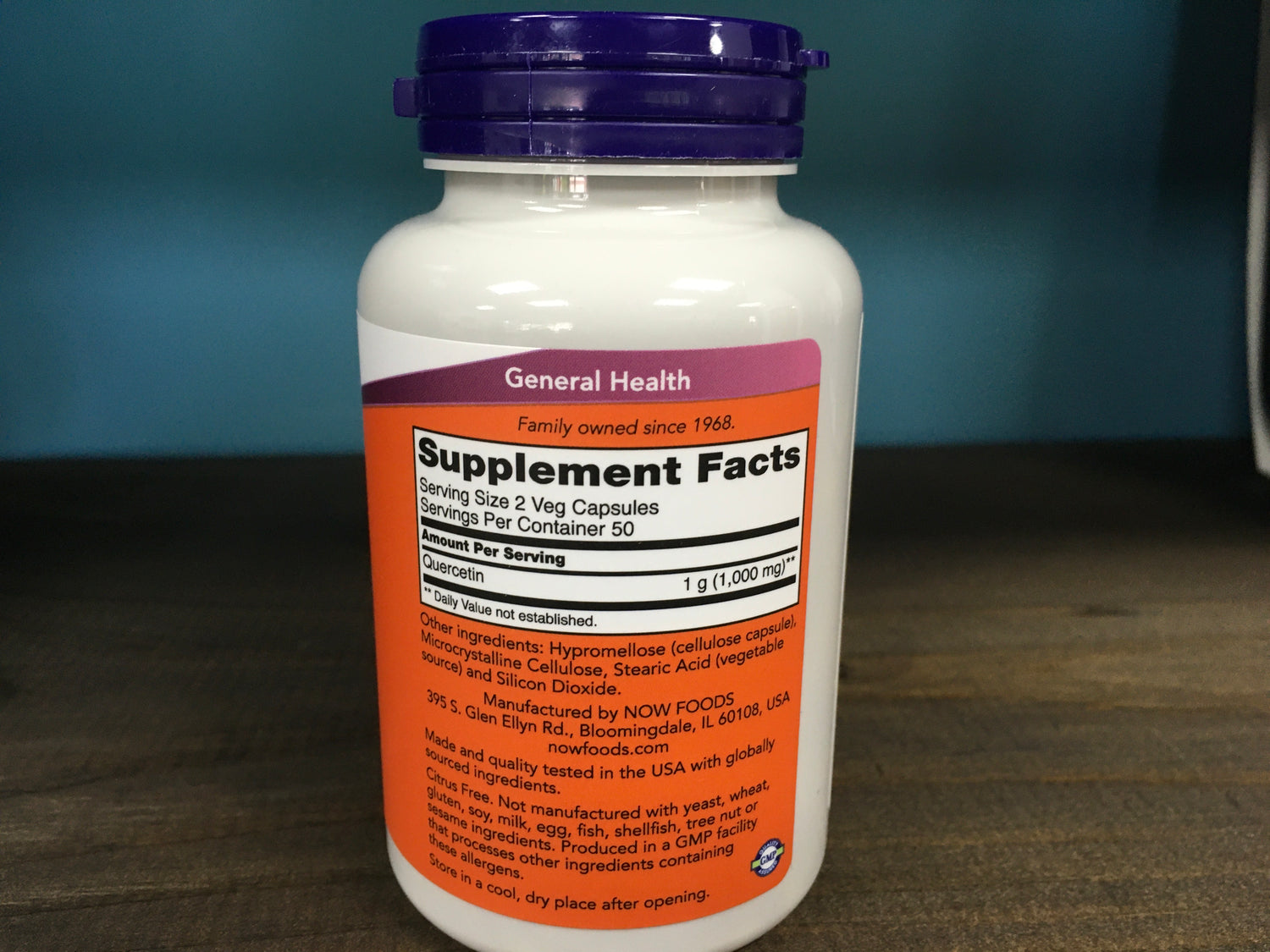 Quercetin 500 mg 100 veg capsules