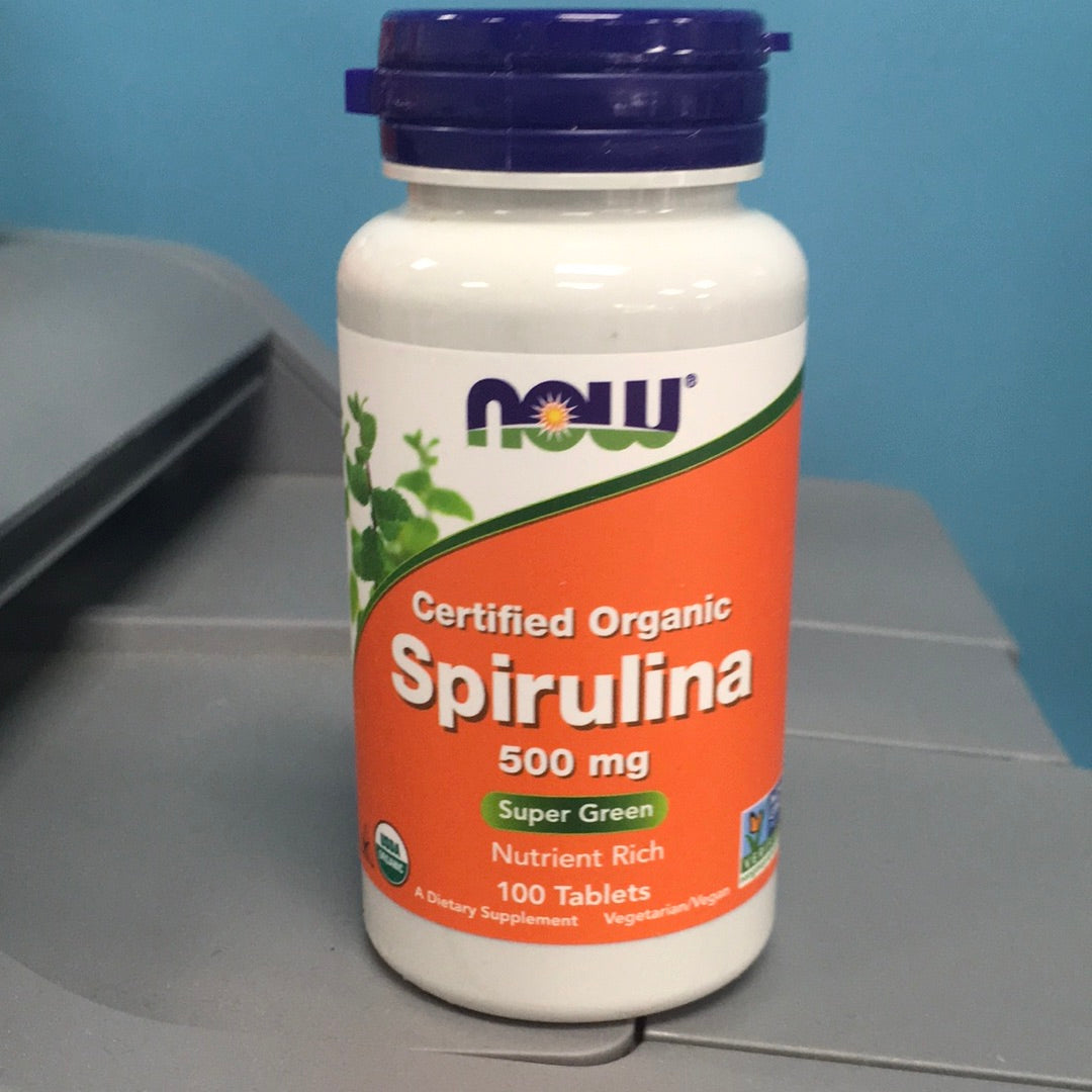 Certified organic Spirulina 500mg 100tabs