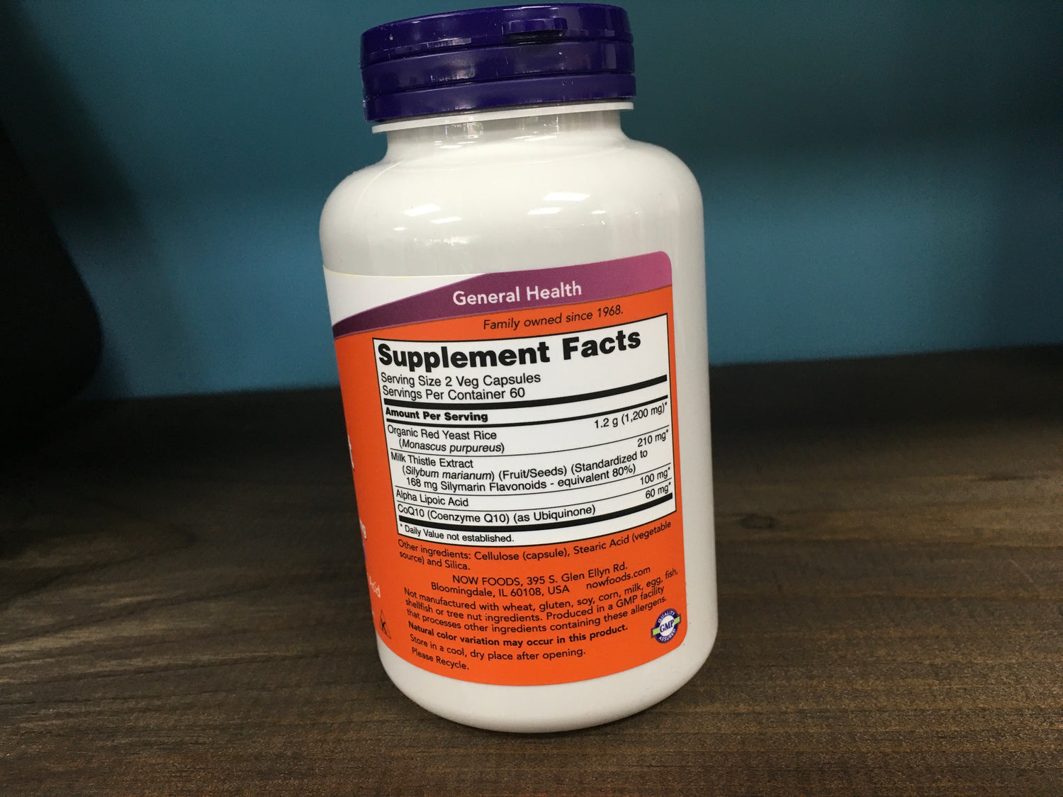 Red yeast Rice 600mg w/ CoQ1030mg 120 veg caps