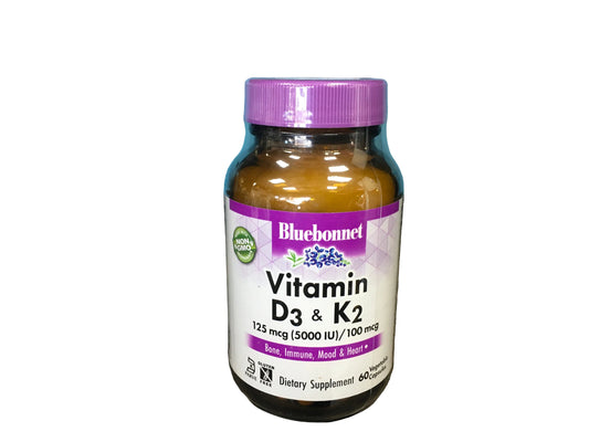 Bluebonnet vitamin D3 & k2 60 veg caps