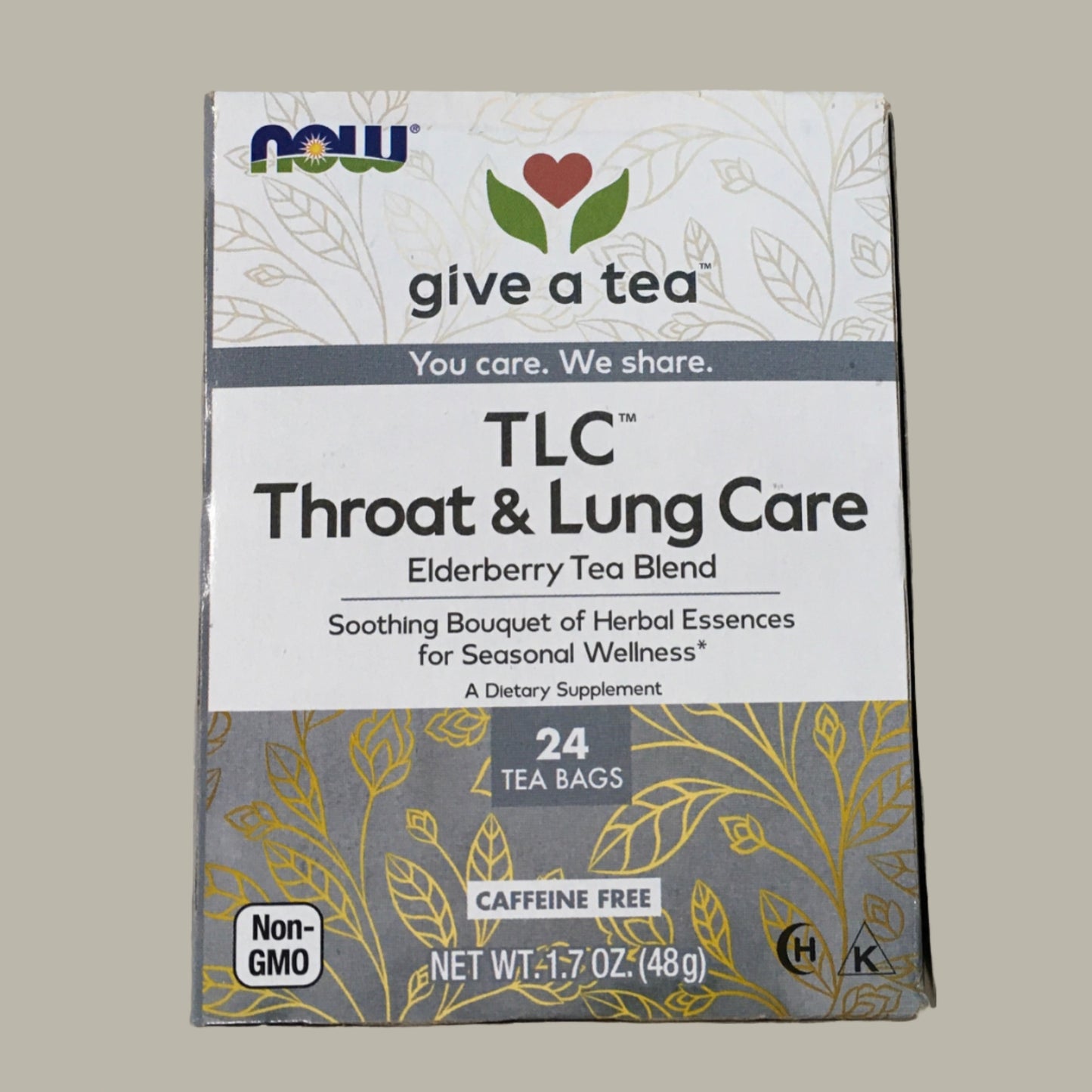 Now Throat and Lung Care Elderberry Tea Blend