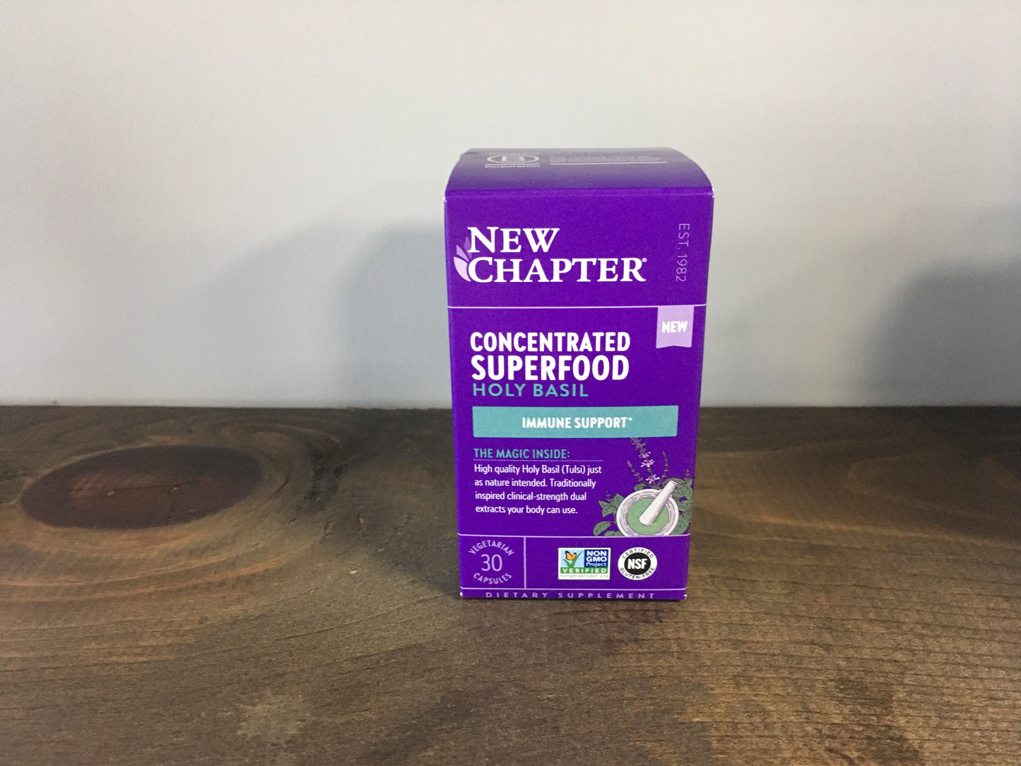 New Chapter concentrated superfood holy basil immune support 30ct caps