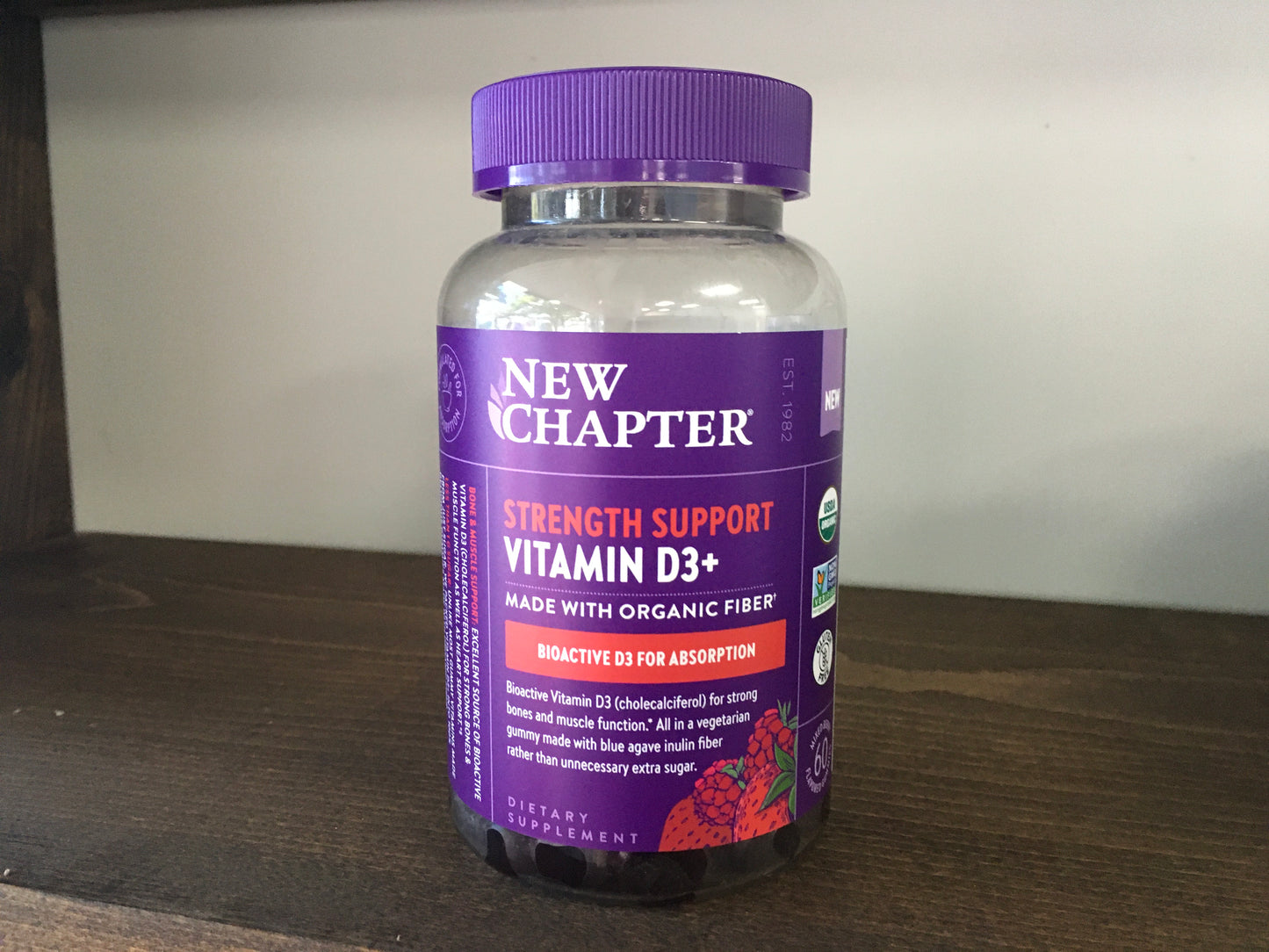 New Chapter strength support vitamin D3+ (60ct gummies)