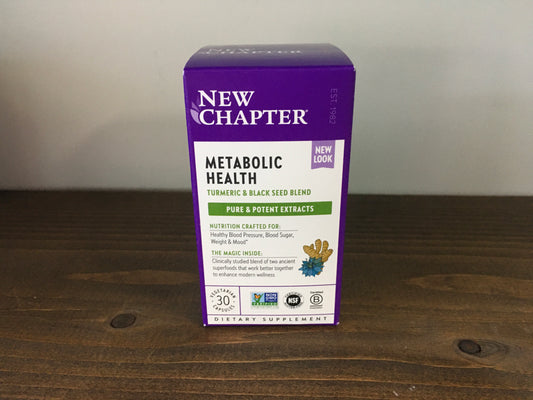 New Chapter metabolic health turmeric and black seed blend 30ct caps