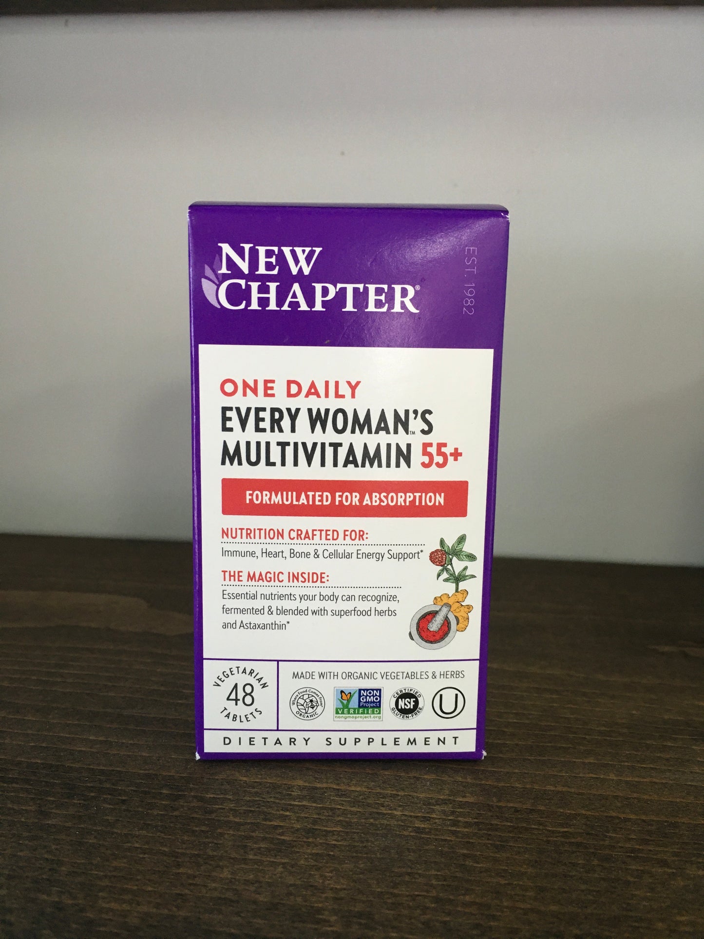 New Chapter one daily every women's multivitamin 55+ 48ct tablets