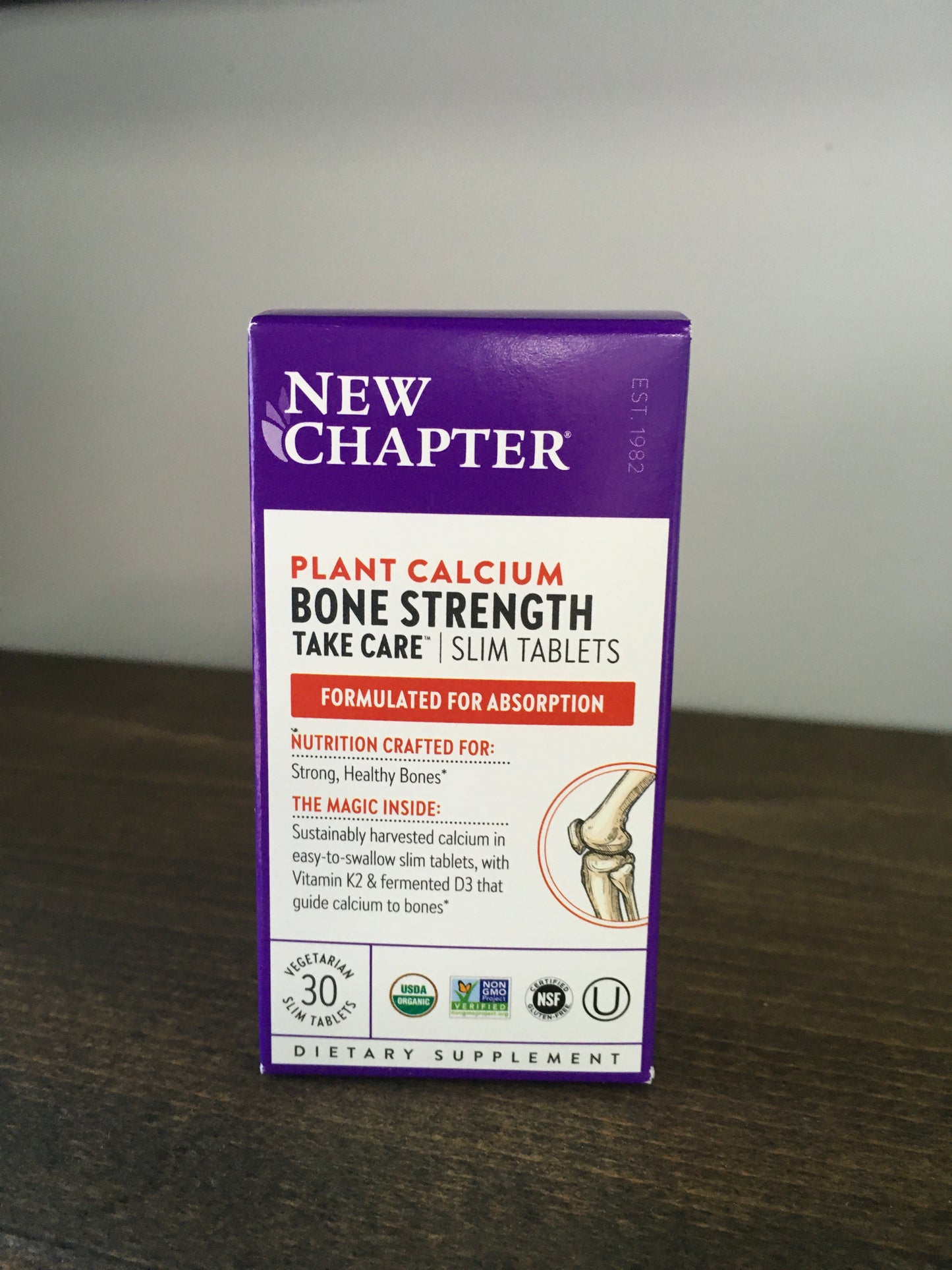 New Chapter plant calcium bone strength take care| slim tablets 30ct tablets