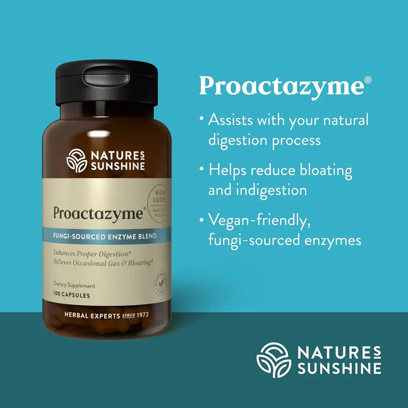 Proactazyme fungi-sourced enzyme blend 100ct vegcaps