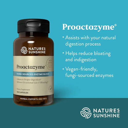 Nature Sunshine Proactazyme fungi-sourced enzyme blend 100ct vegcaps