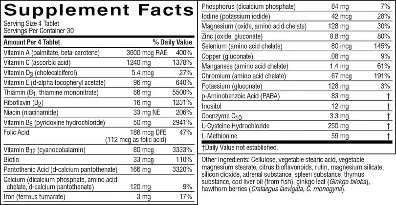 Nature sunshine mega chel 120 tablets