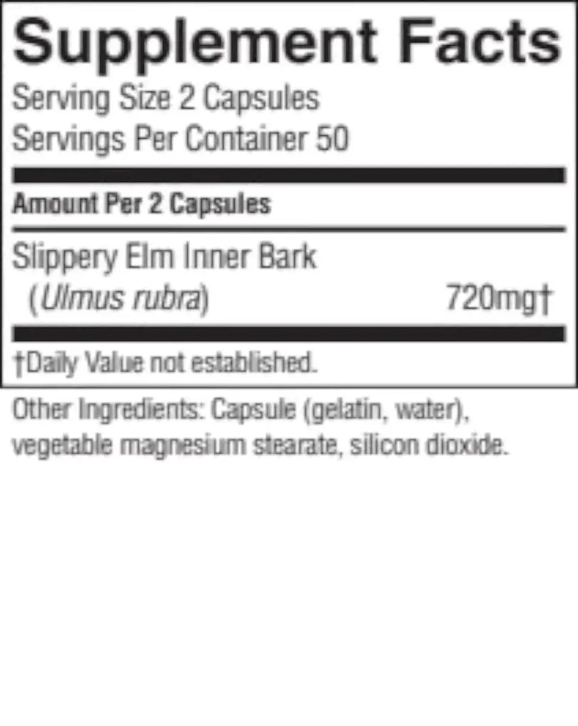 Nature sunshine slippery elm 100 caps