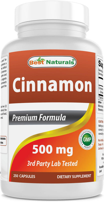 Cinnamon 500 mg Premium Formula* - Best Naturals  On Sale