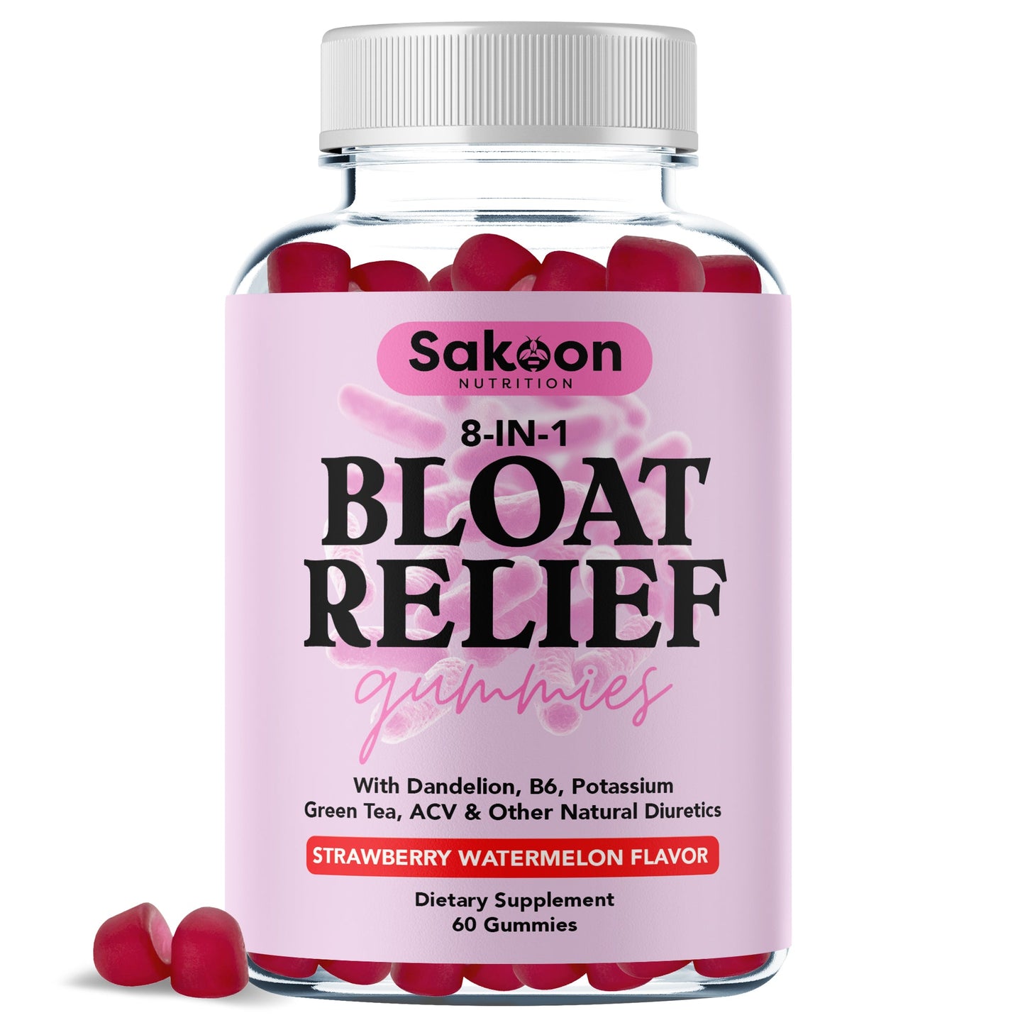 Bloating Relief Gummies - Green Tea, ACV, Dandelion, & More(only online)