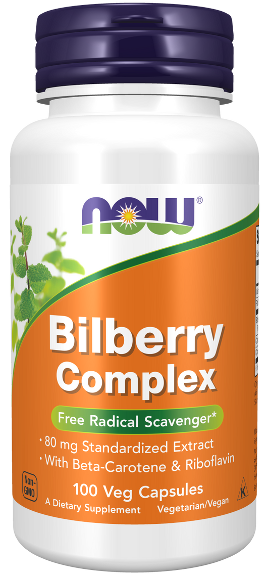 NOW Bilberry Complex 100 Veg Capsules