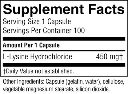 L-Lysine 100 vegcaps