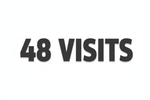 text: 48 visits in big bold text